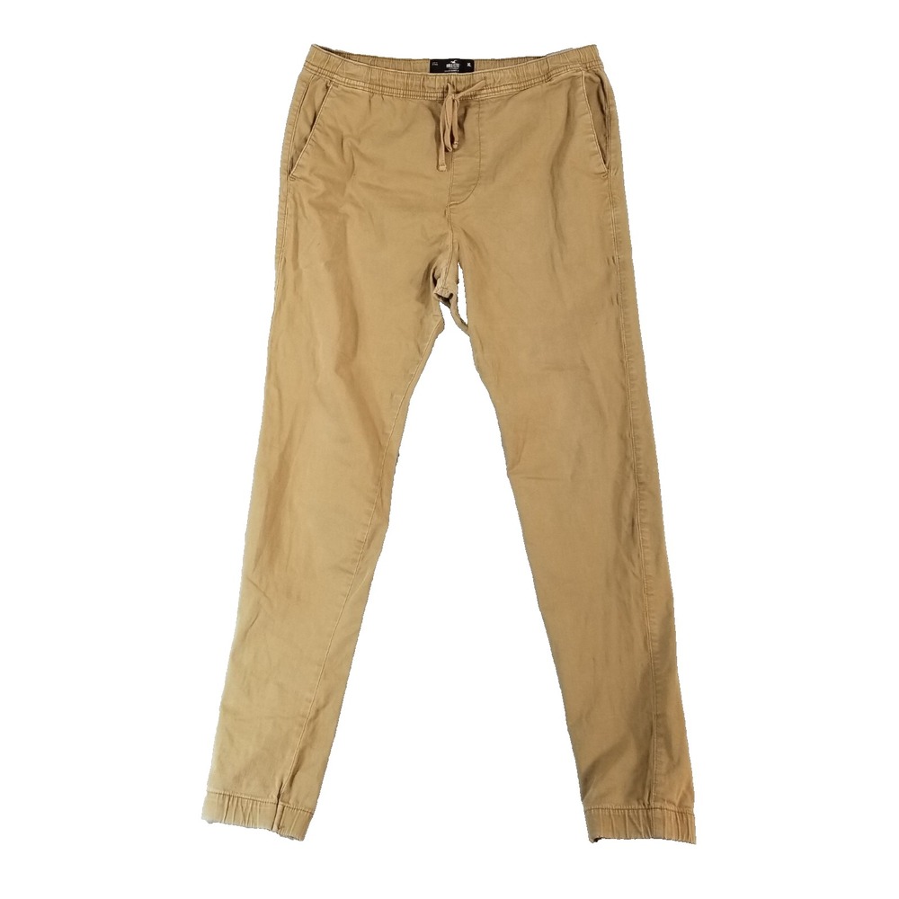 Hollister Jogger Pants Men XL Brown Epic Flex Stretch Preppy Outdoor Solid